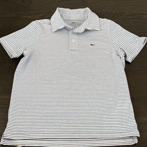 Vineyard Vines Boys Navy and White Striped On the go sankaty Polo